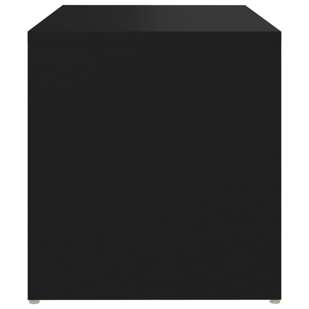 vidaXL Mesa de apoio 59x36x38 cm contraplacado preto