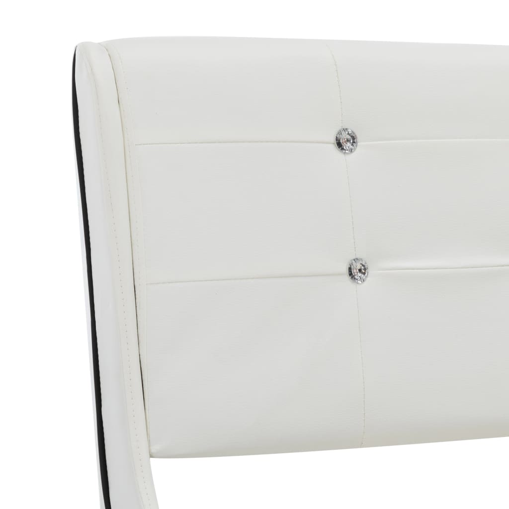 vidaXL Cama + colchão espuma memória 120x200cm couro artificial branco