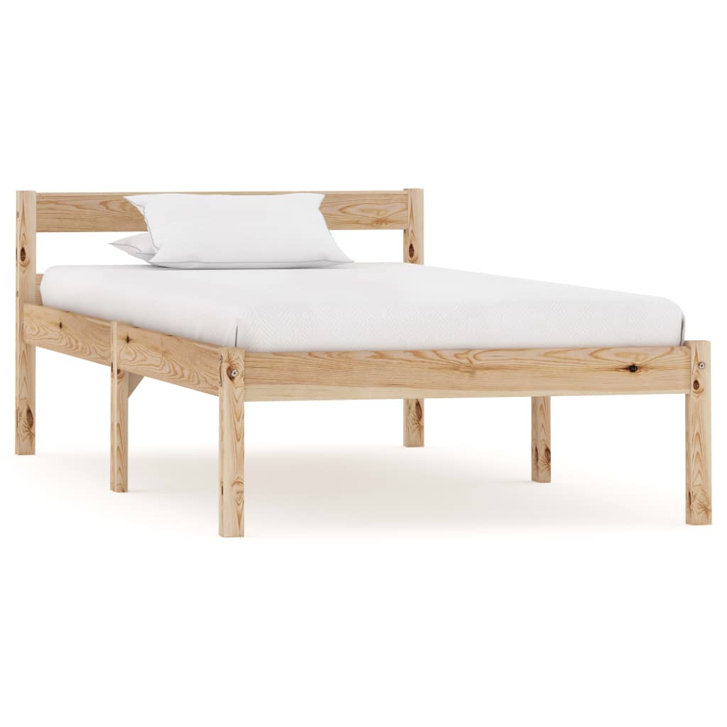 vidaXL Estrutura de cama 90x200 cm madeira pinho maciço