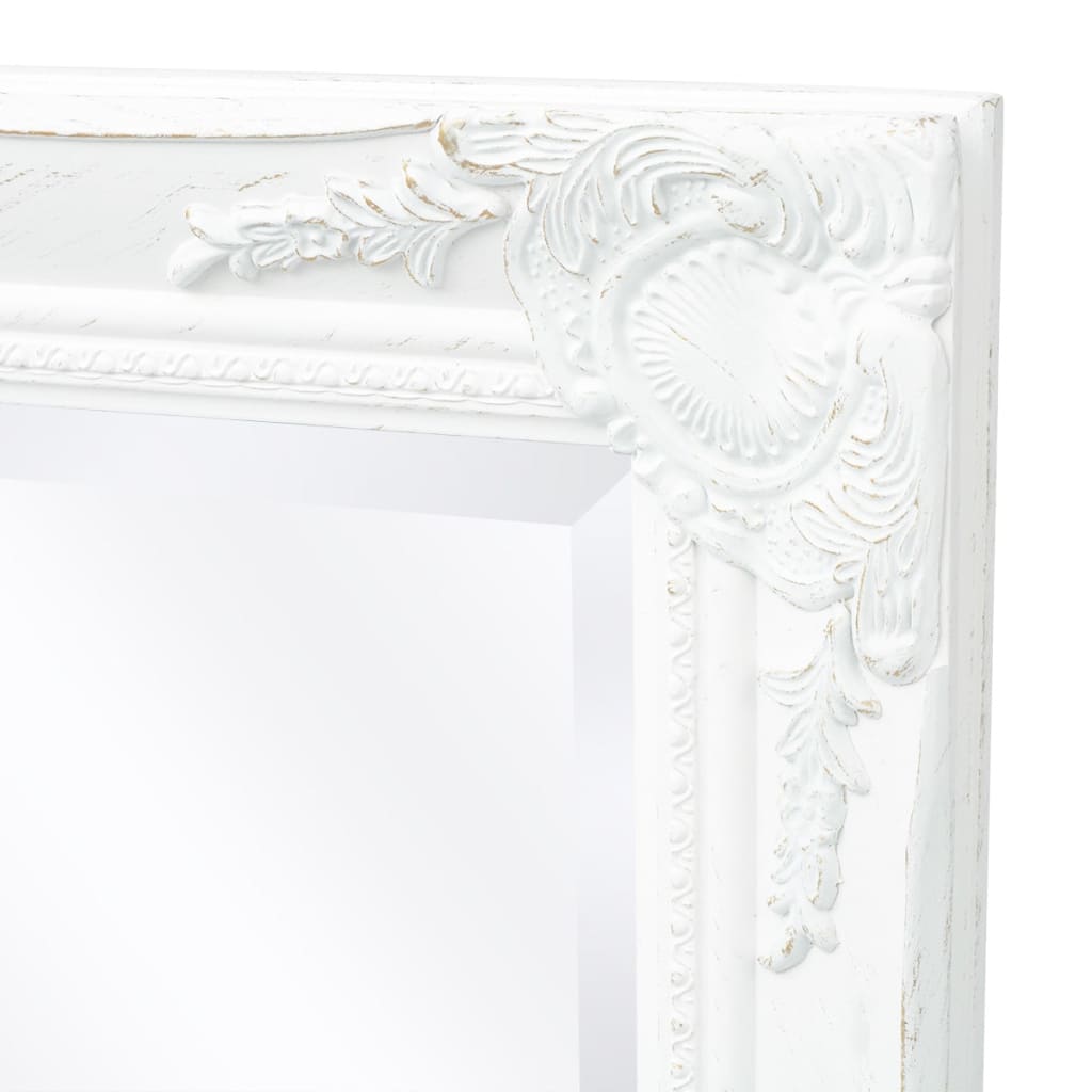 vidaXL Espelho parede, estilo barroco, 120x60 cm, branco