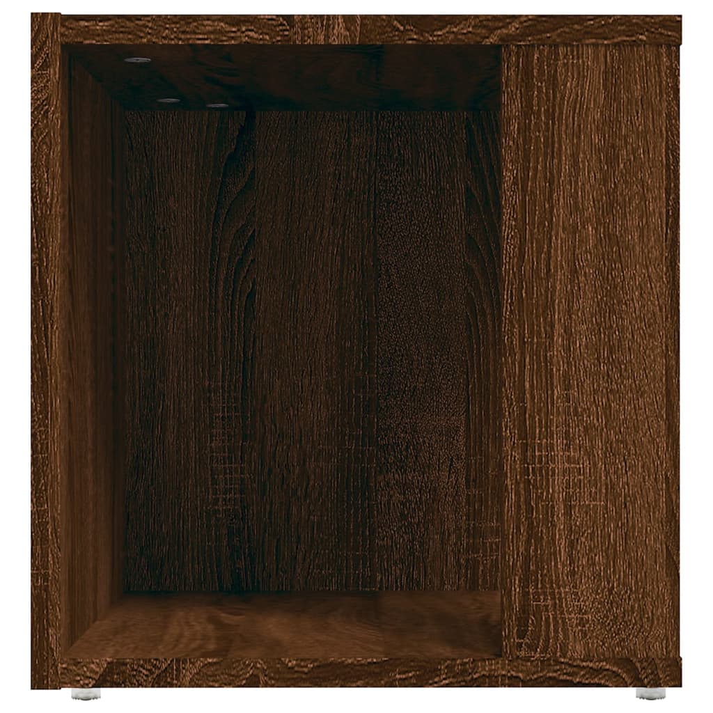 vidaXL Mesa apoio 33x33x34,5cm derivados de madeira carvalho castanho