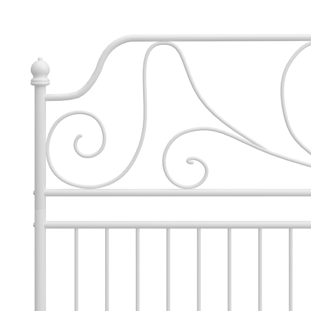 vidaXL Estrutura de cama metal 180x200 cm branco
