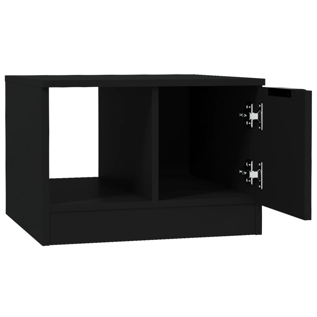 vidaXL Mesa de centro 50x50x36 cm madeira processada preto