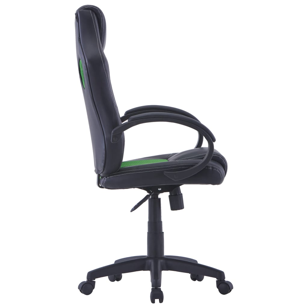 vidaXL Cadeira de gaming couro artificial verde