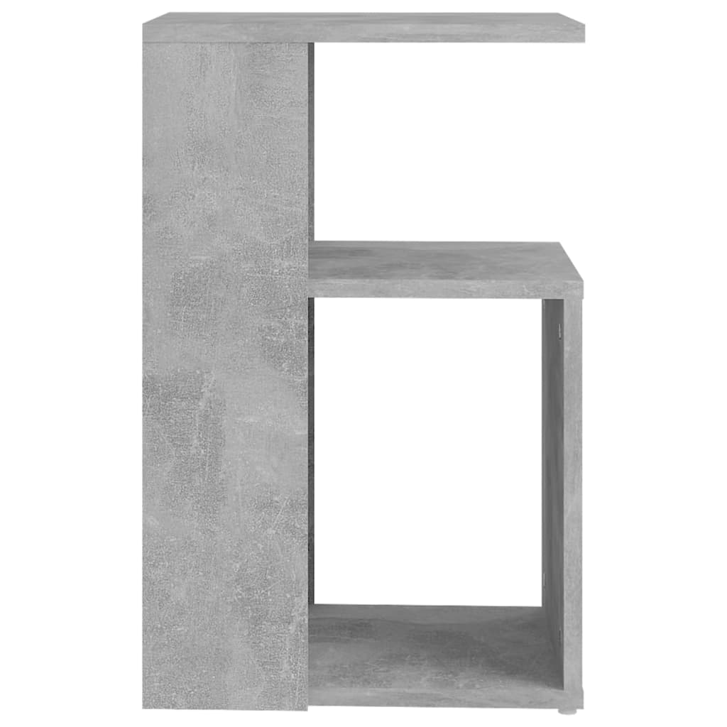 vidaXL Mesa de apoio 36x30x56 cm contraplacado cinzento cimento