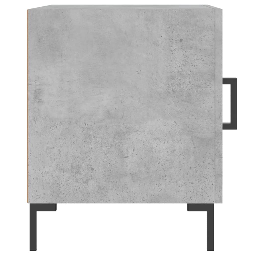 vidaXL Mesa cabeceira 40x40x50cm derivados de madeira cinzento cimento
