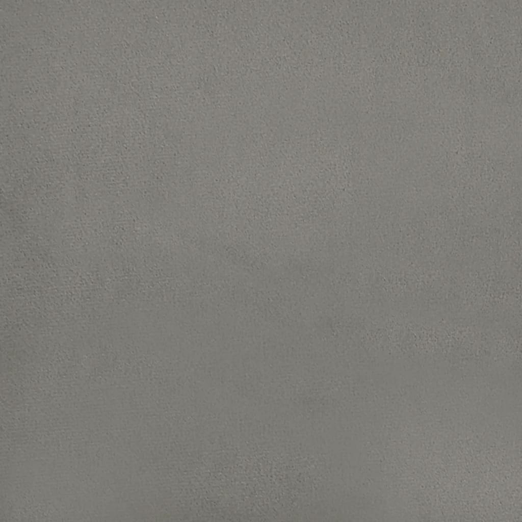 vidaXL Colchão de molas ensacadas 90x200x20 cm veludo cinza-claro