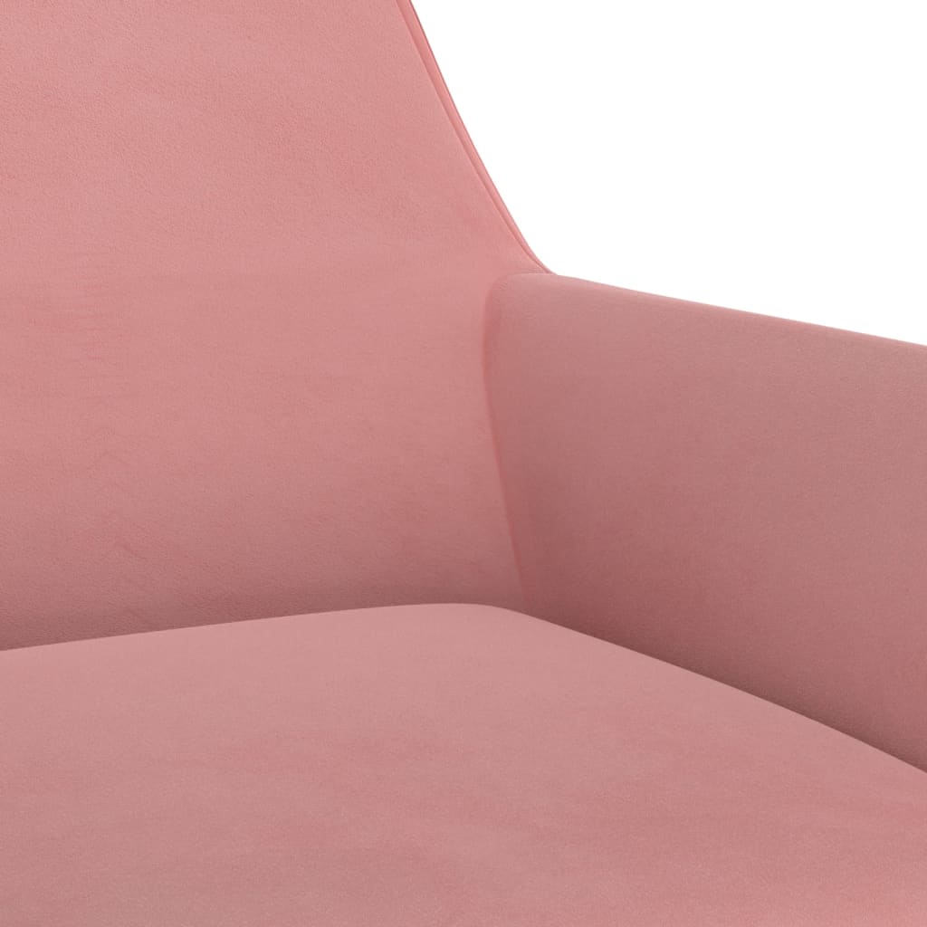 vidaXL Cadeiras de jantar giratórias 4 pcs veludo rosa