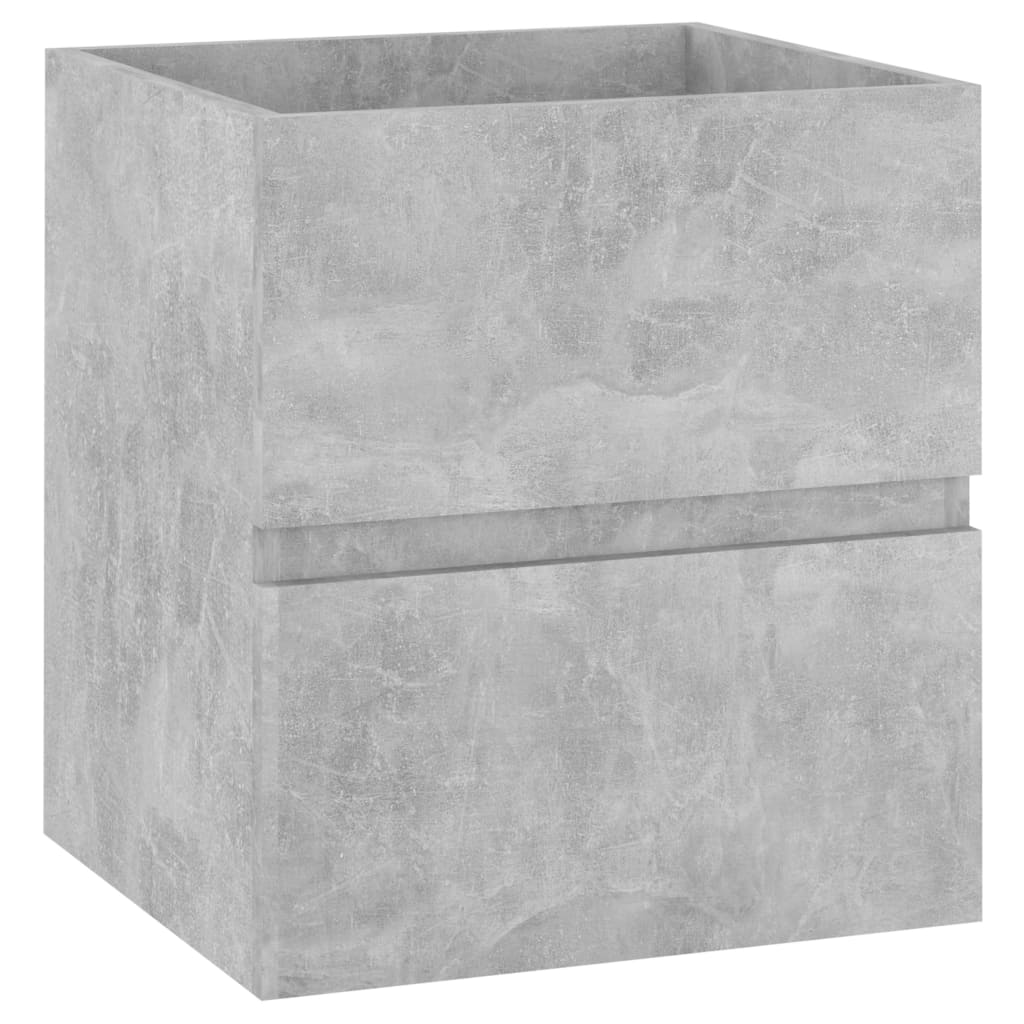 vidaXL Armário lavatório 41x38,5x45 cm contraplacado cinzento cimento