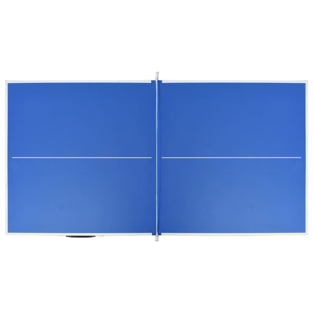 vidaXL Mesa de pingue-pongue com rede 152x76x66 cm azul