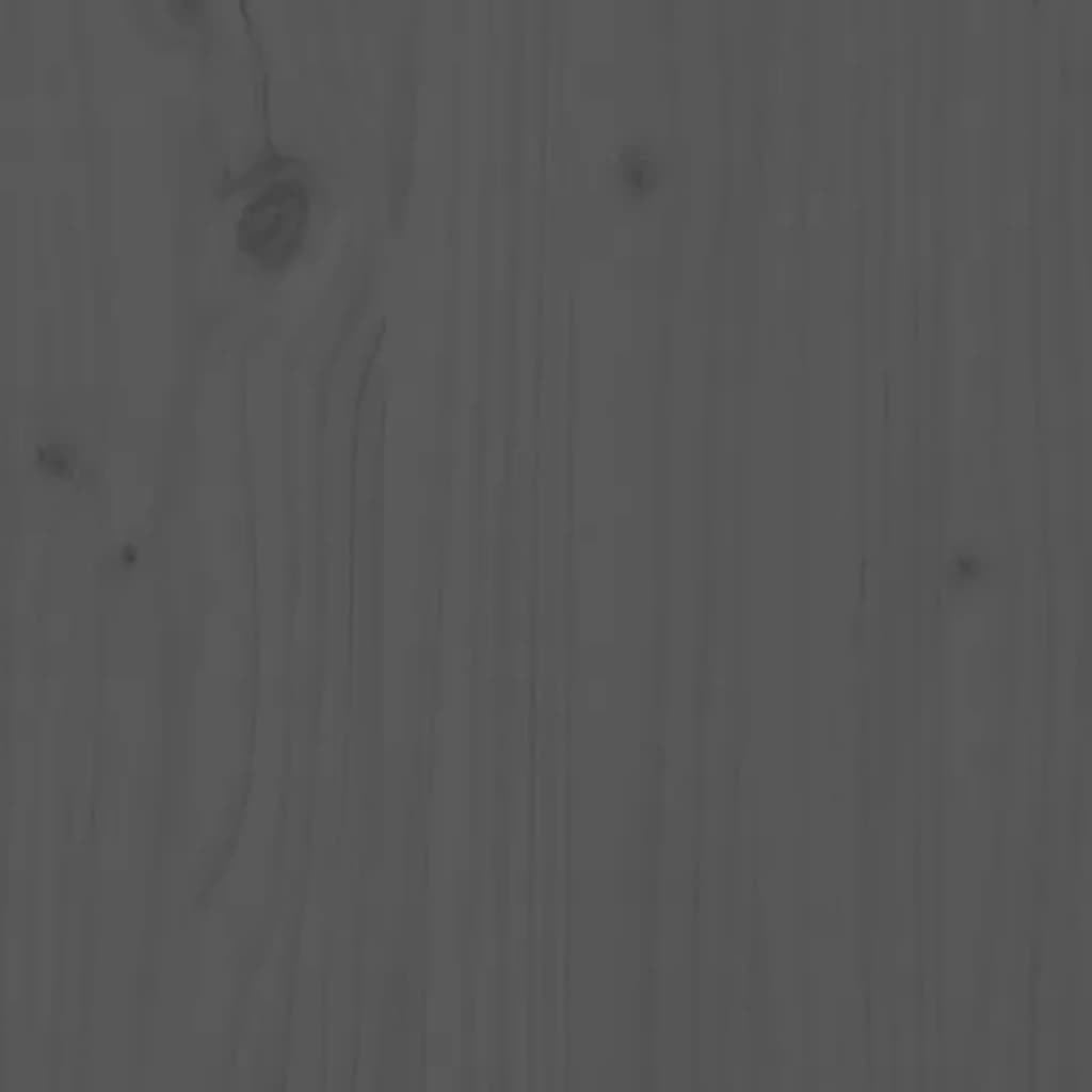 vidaXL Vaso/floreira 112x25x66 cm madeira de pinho maciça cinzento
