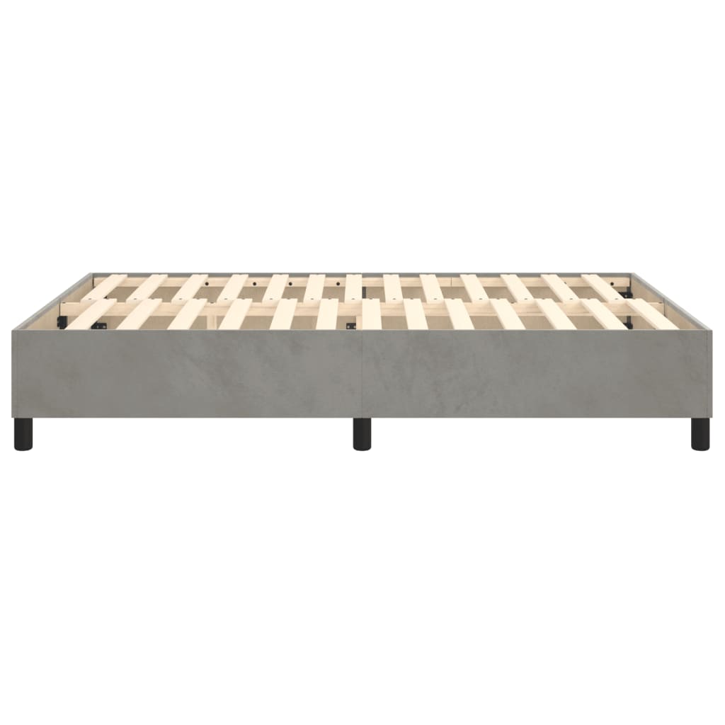 vidaXL Estrutura de cama com molas 140x200 cm veludo cinzento-claro
