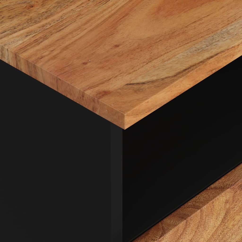 vidaXL Mesa de cabeceira madeira de acácia maciça/derivados de madeira