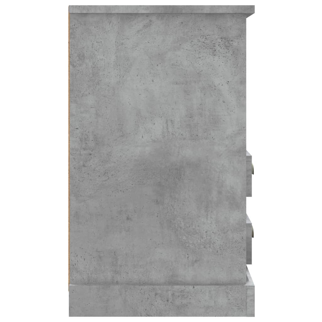 vidaXL Mesas de cabeceira 2 pcs 43x36x60 cm cinzento cimento