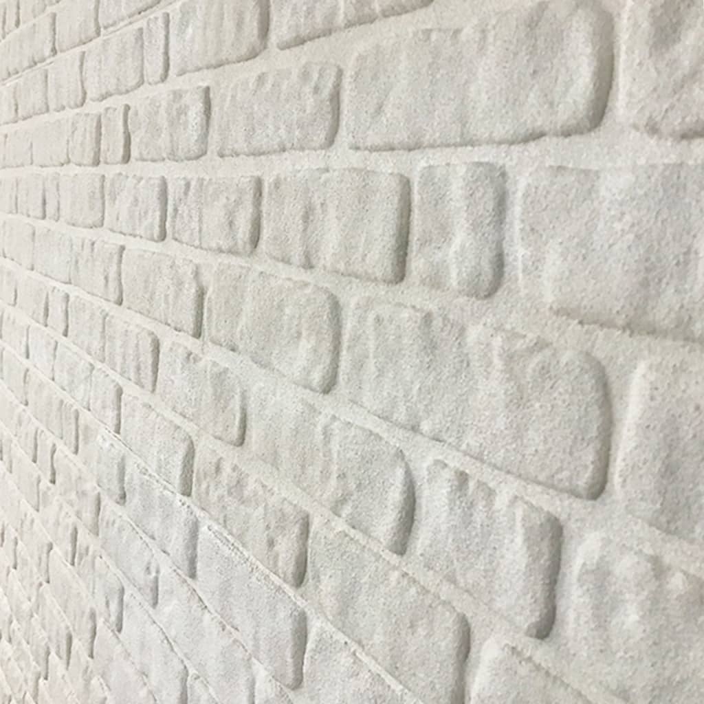 vidaXL Painéis de parede 3D c/ design tijolos branco 11 pcs EPS