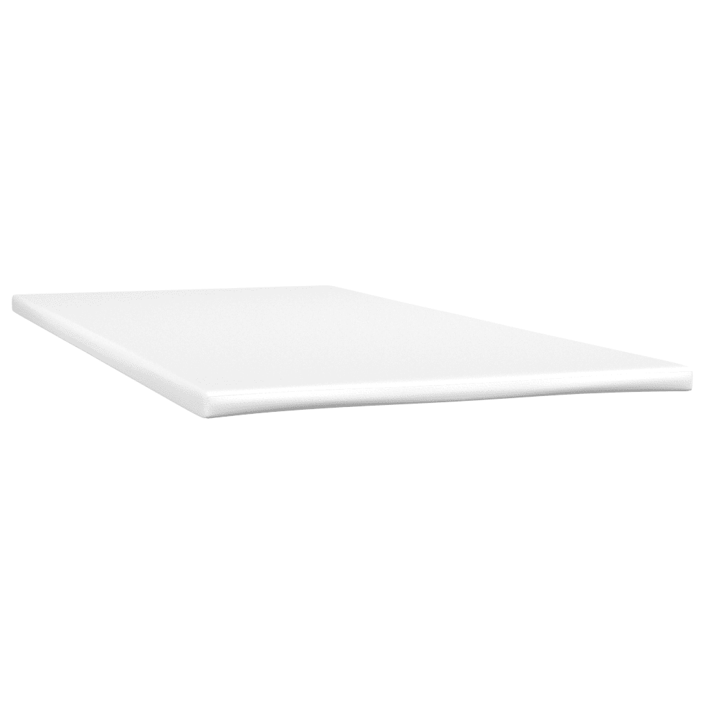 vidaXL Cama com molas/colchão 90x190 cm couro artificial branco