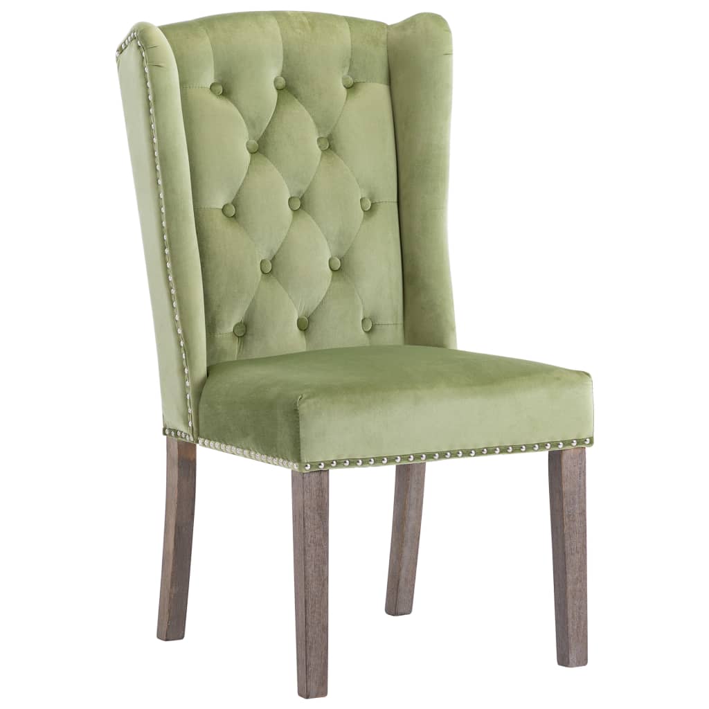 vidaXL Cadeira de jantar veludo verde-claro