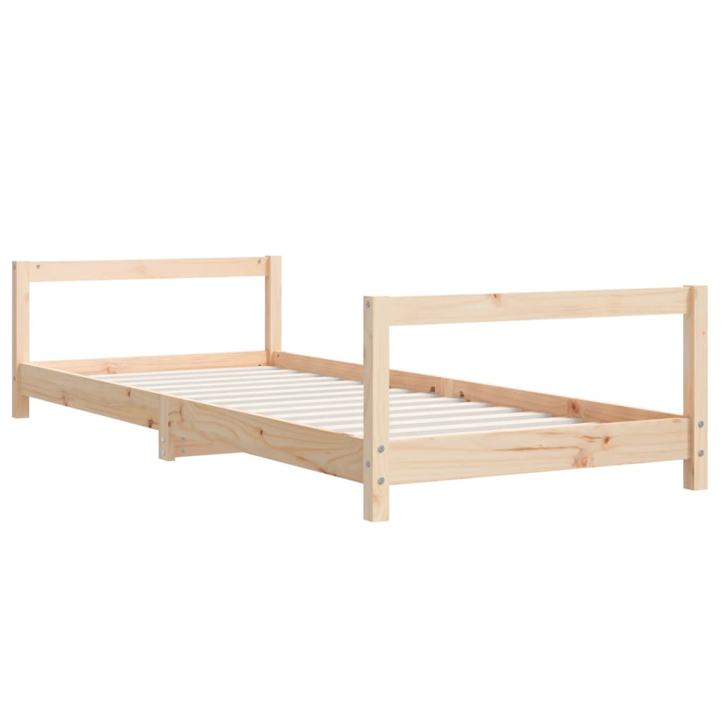 vidaXL Estrutura de cama infantil 80x200 cm madeira de pinho maciça