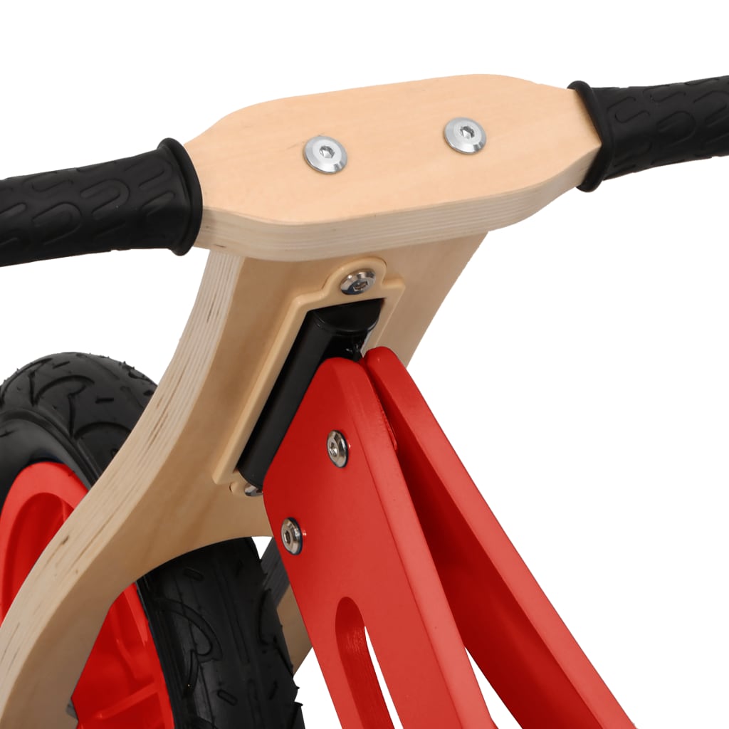 vidaXL Bicicleta de equilíbrio p/ crianças c/ pneus de ar vermelho