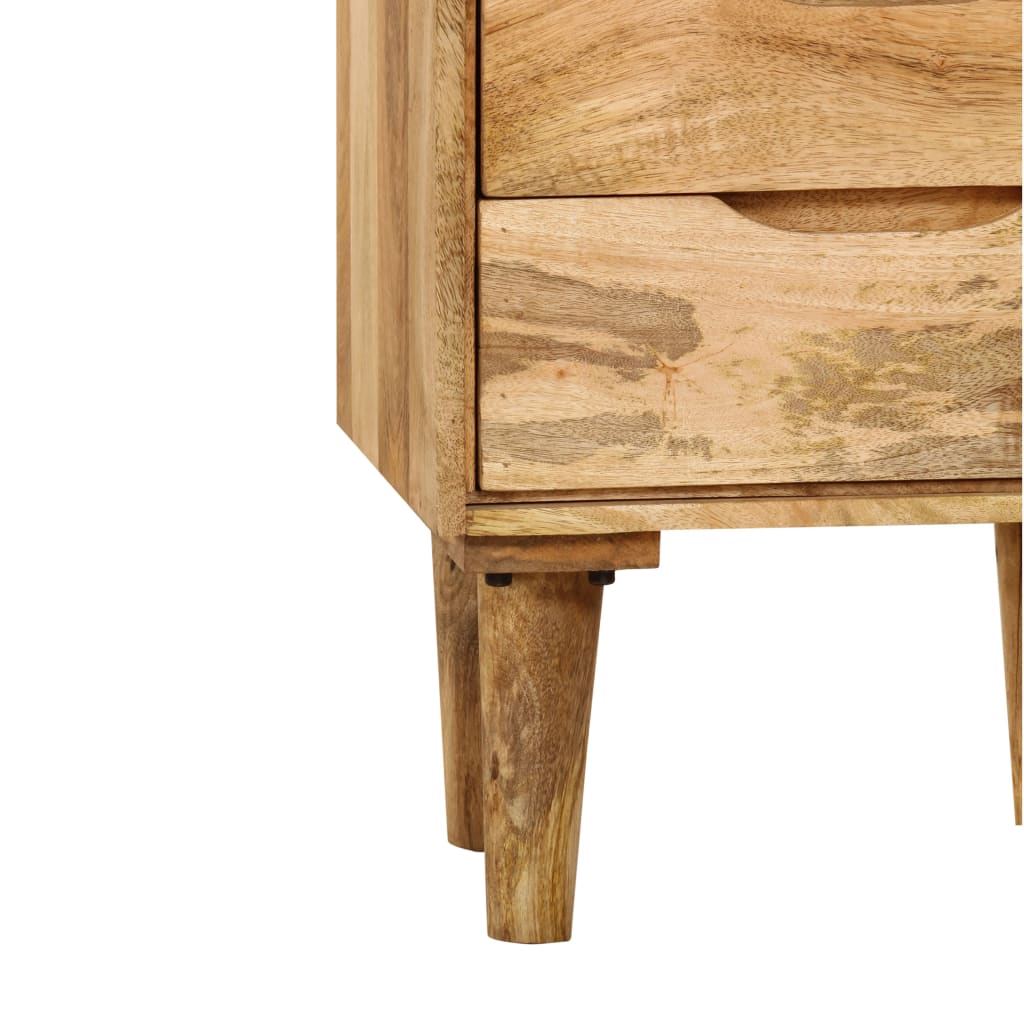 vidaXL Mesa de cabeceira em madeira de mangueira maciça 40x30x59,5 cm