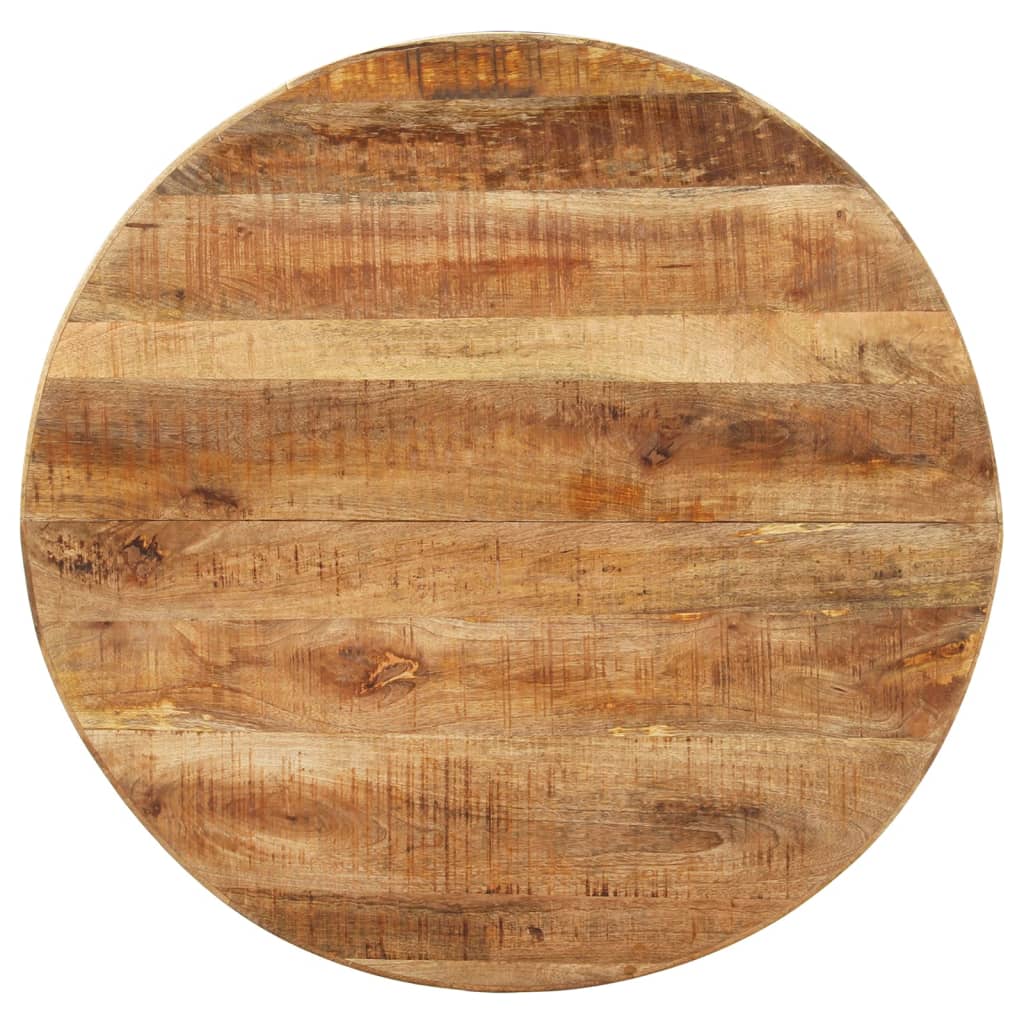 vidaXL Mesa de jantar redonda 100x100x75cm madeira de mangueira áspera