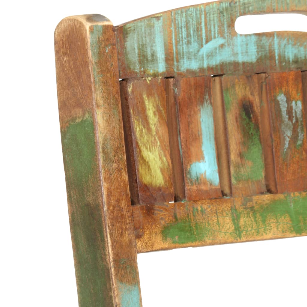 vidaXL Cadeiras bar exterior dobráveis 2 pcs madeira recuperada maciça