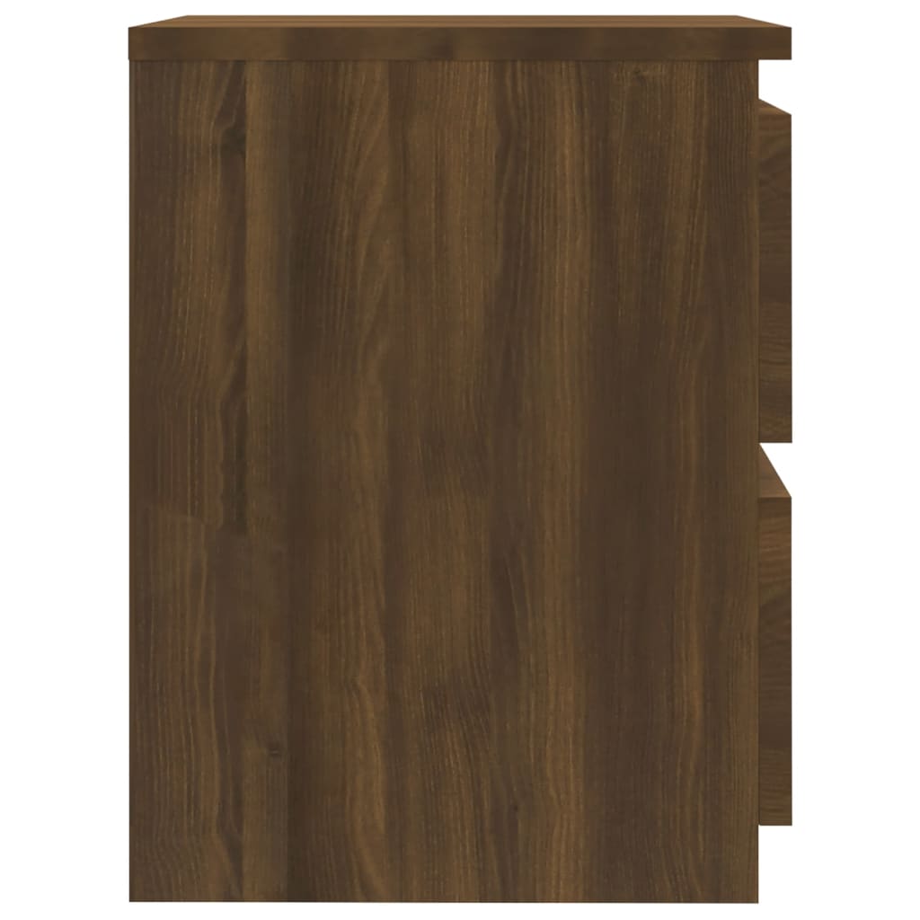 vidaXL Mesa cabeceira 30x30x40 cm madeira processada carvalho castanho