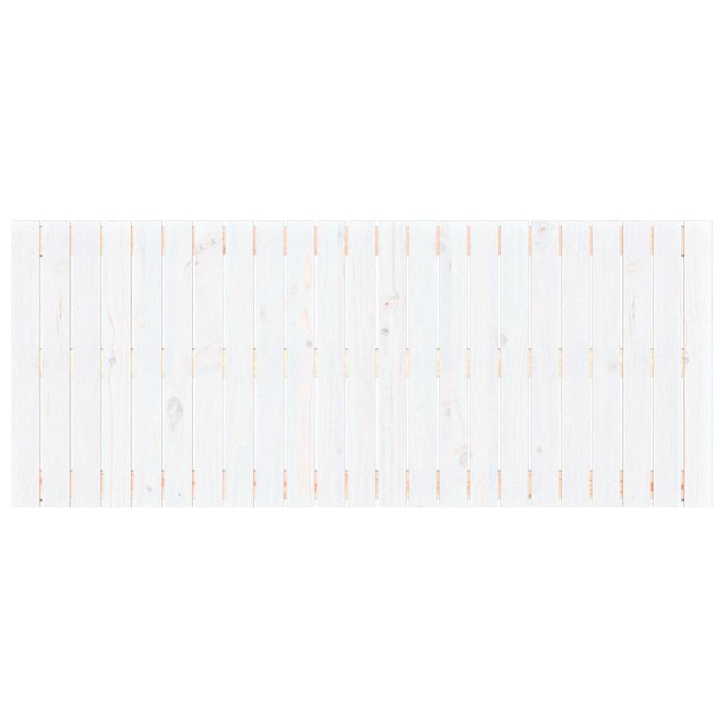 vidaXL Cabeceira de parede 147x3x60 cm madeira de pinho maciça branco