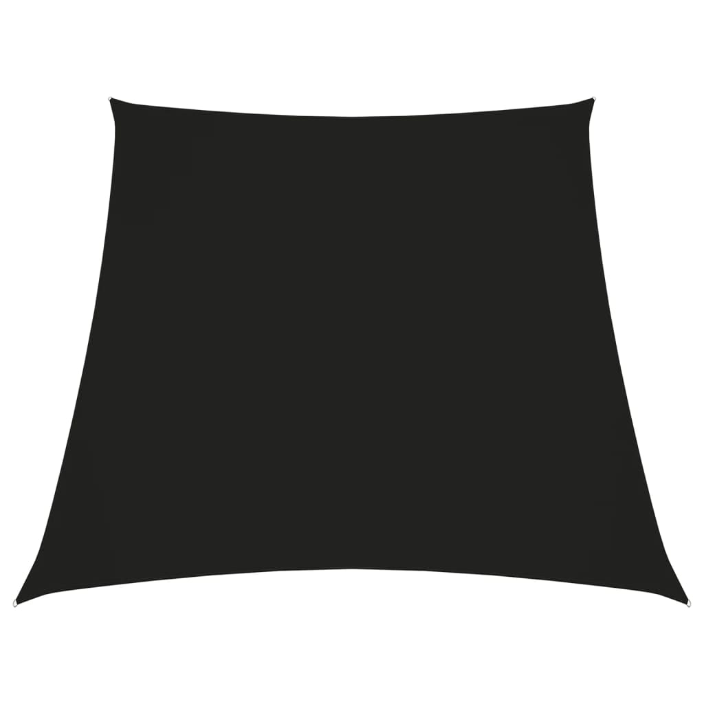 vidaXL Para-sol estilo vela tecido oxford trapézio 4/5x4 m preto