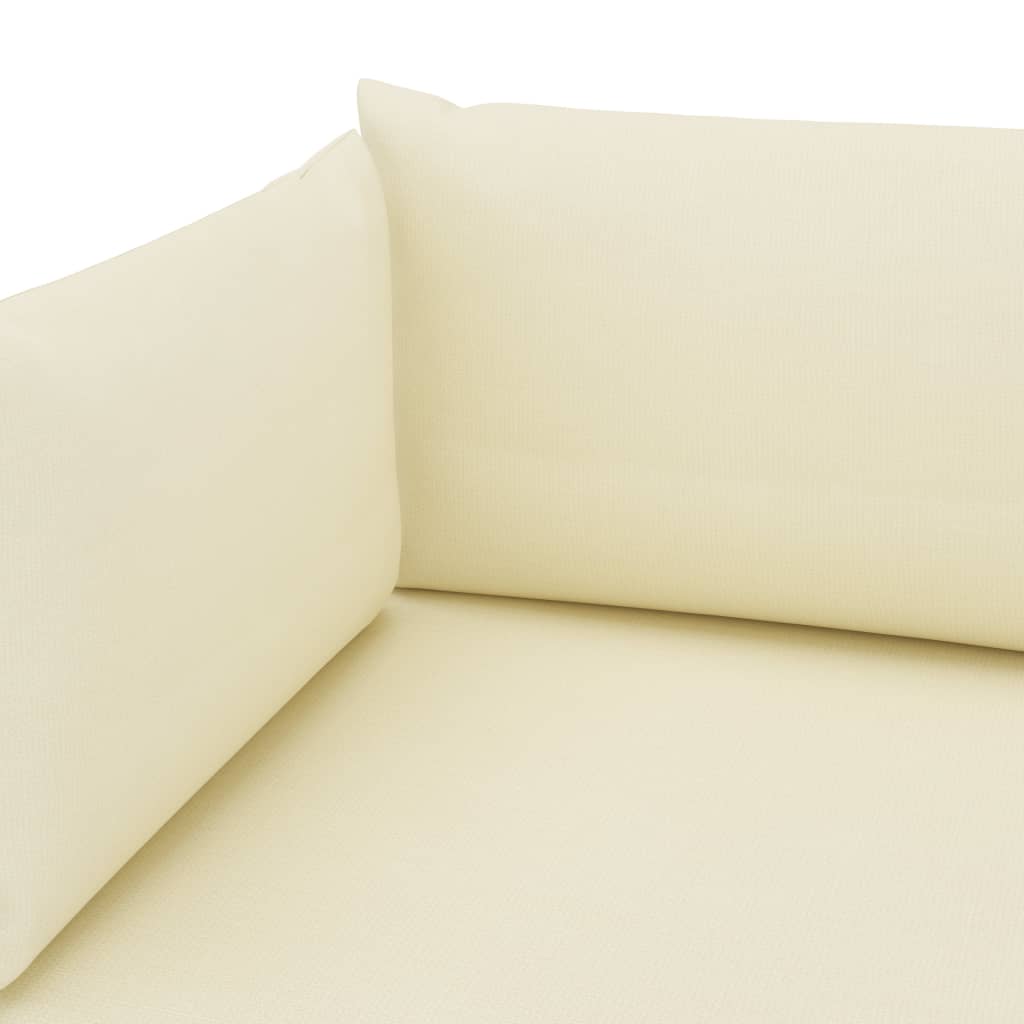 vidaXL Almofadões para sofás de paletes 3 pcs tecido creme