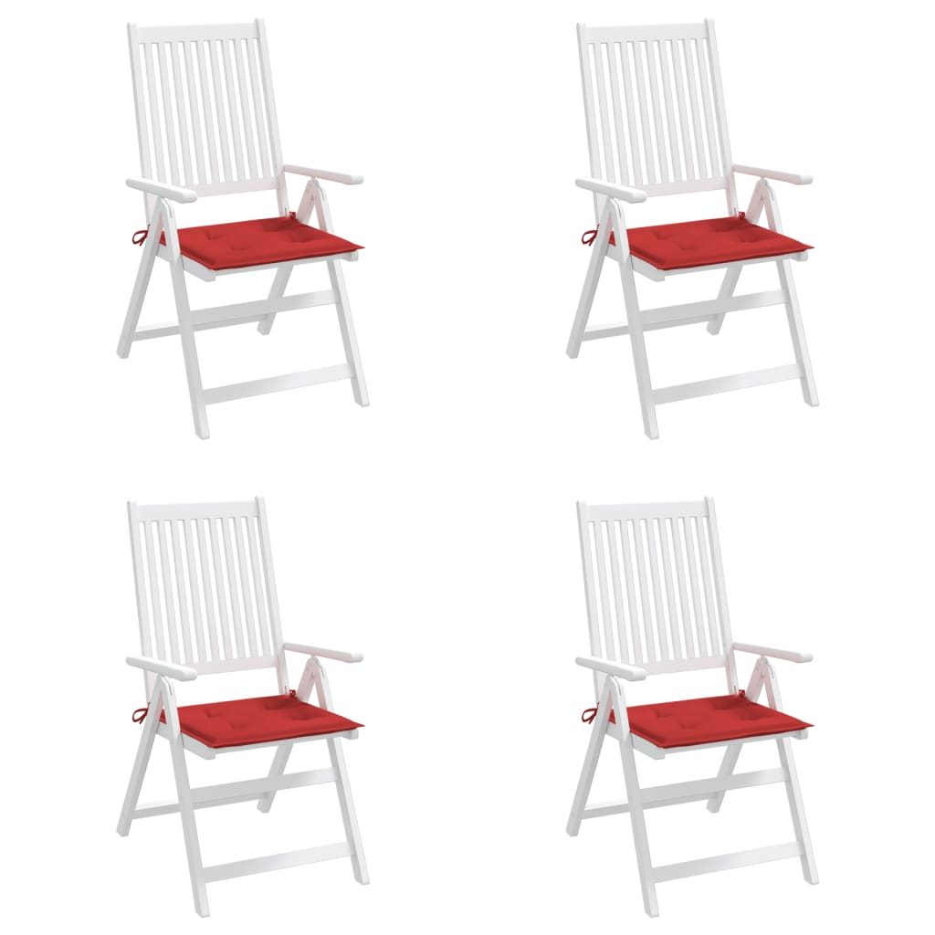 vidaXL Almofadões p/ cadeiras de jardim 4 pcs tecido oxford vermelho