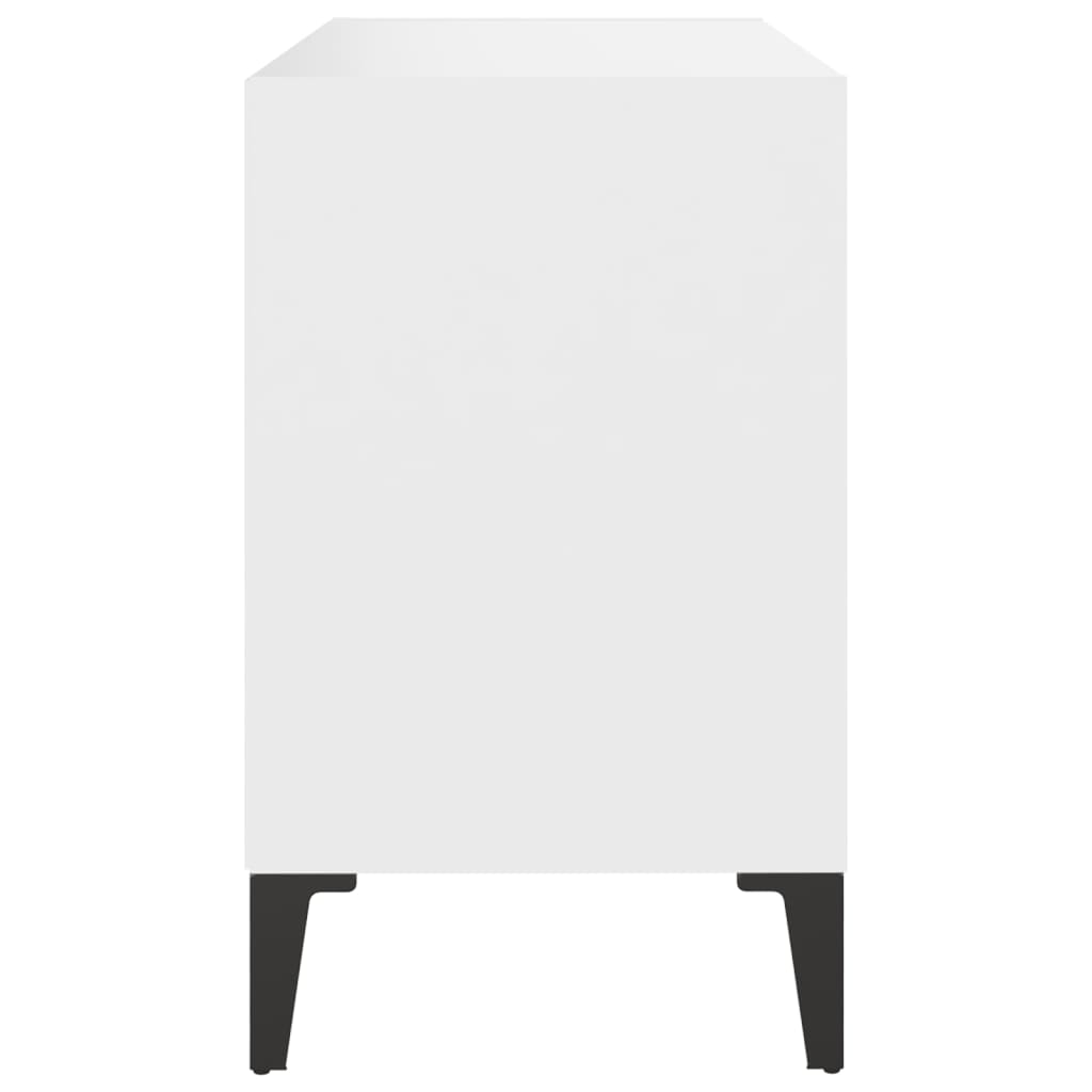vidaXL Móvel de TV com pernas em metal 69,5x30x50 cm branco