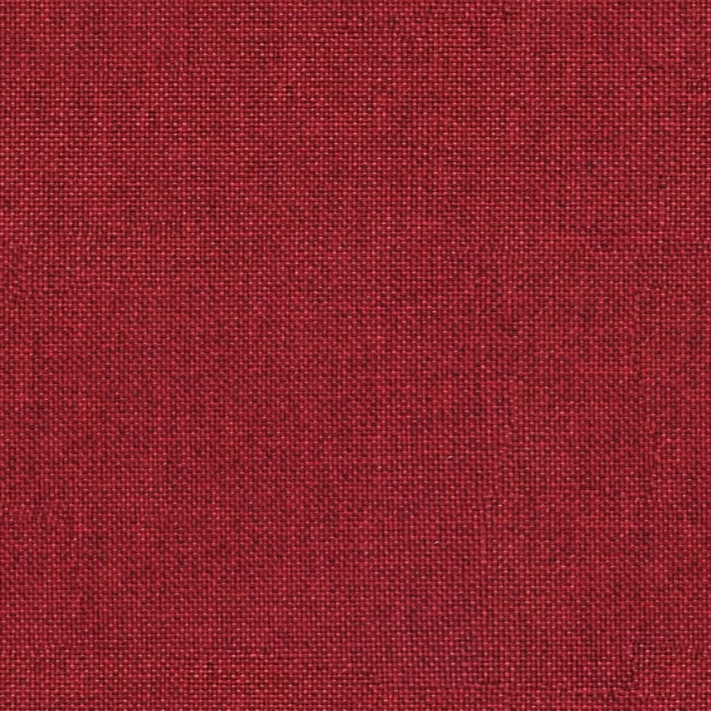 vidaXL Cadeira de jantar giratória tecido vermelho tinto