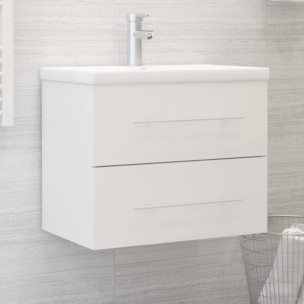 vidaXL Armário lavatório 60x38,5x48 cm contraplacado branco