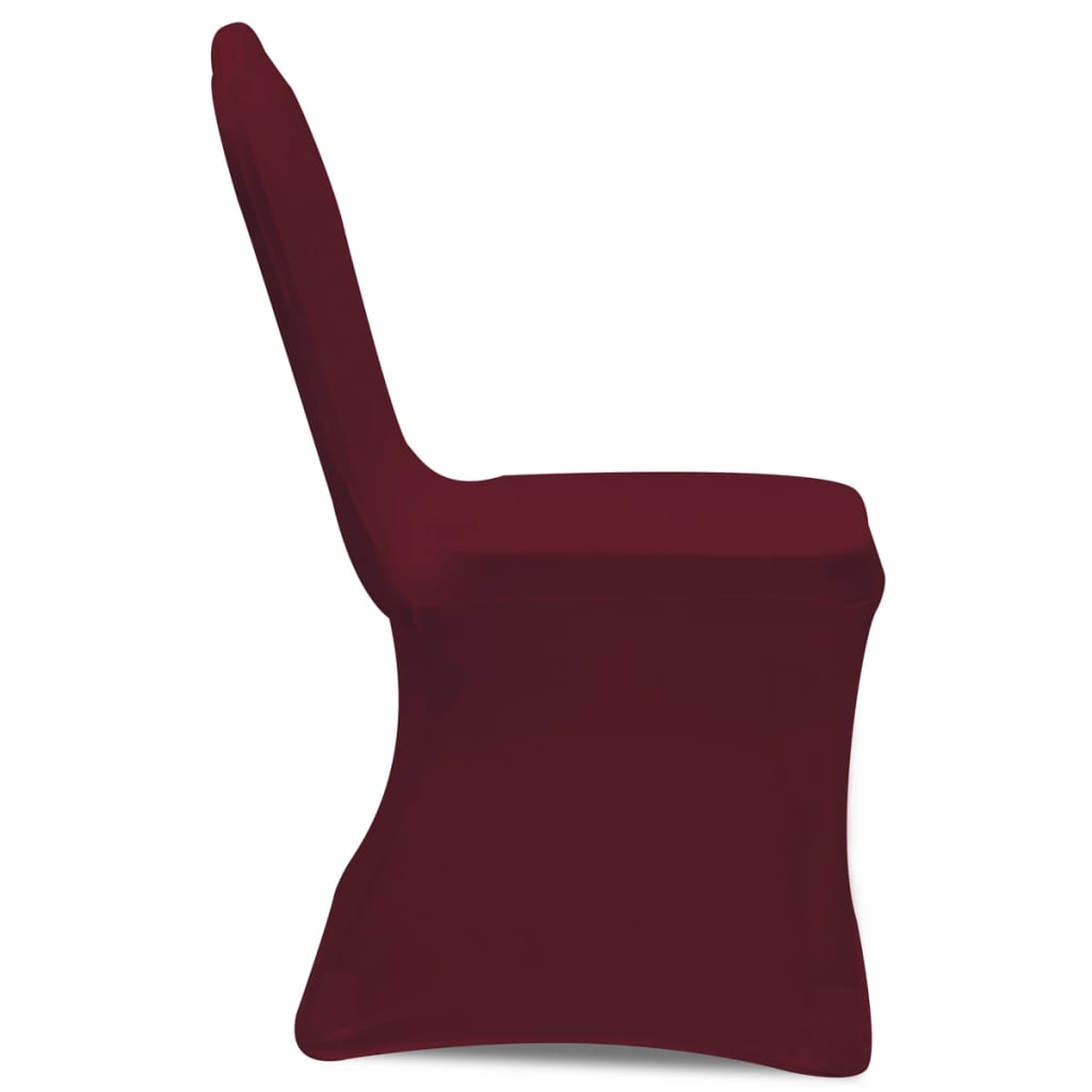 vidaXL Capa extensível para cadeira 4 pcs bordô