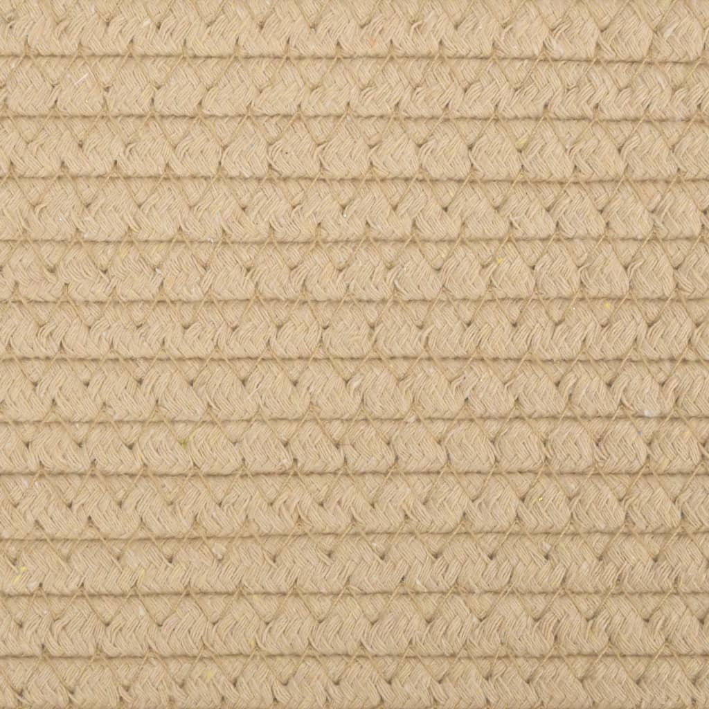 vidaXL Cestos de arrumação 2 pcs Ø28x28 cm algodão bege e branco