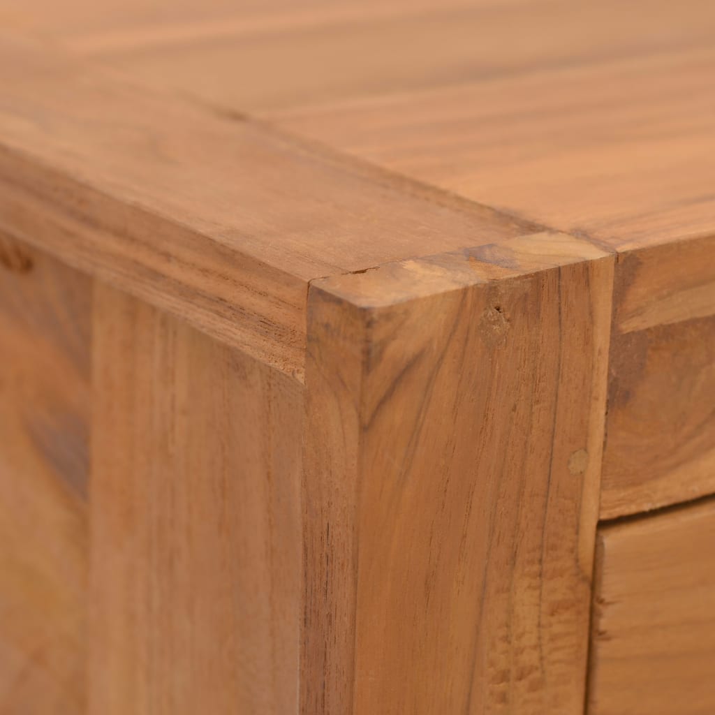 vidaXL Mesa de cabeceira 50x30x35 cm madeira de teca maciça