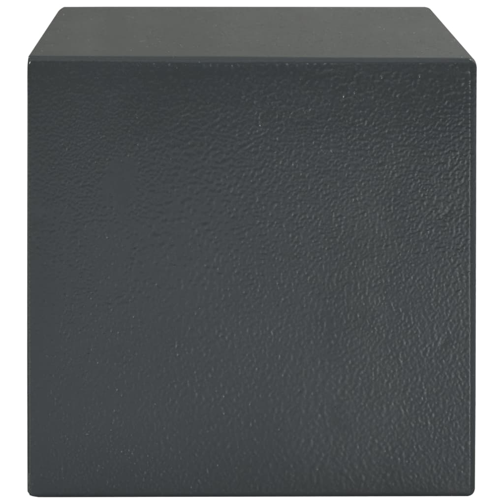 vidaXL Cofre mecânico cinzento-escuro 23x17x17 cm aço
