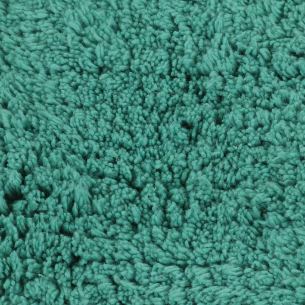 vidaXL Conjunto tapetes de casa de banho 3 pcs tecido turquesa