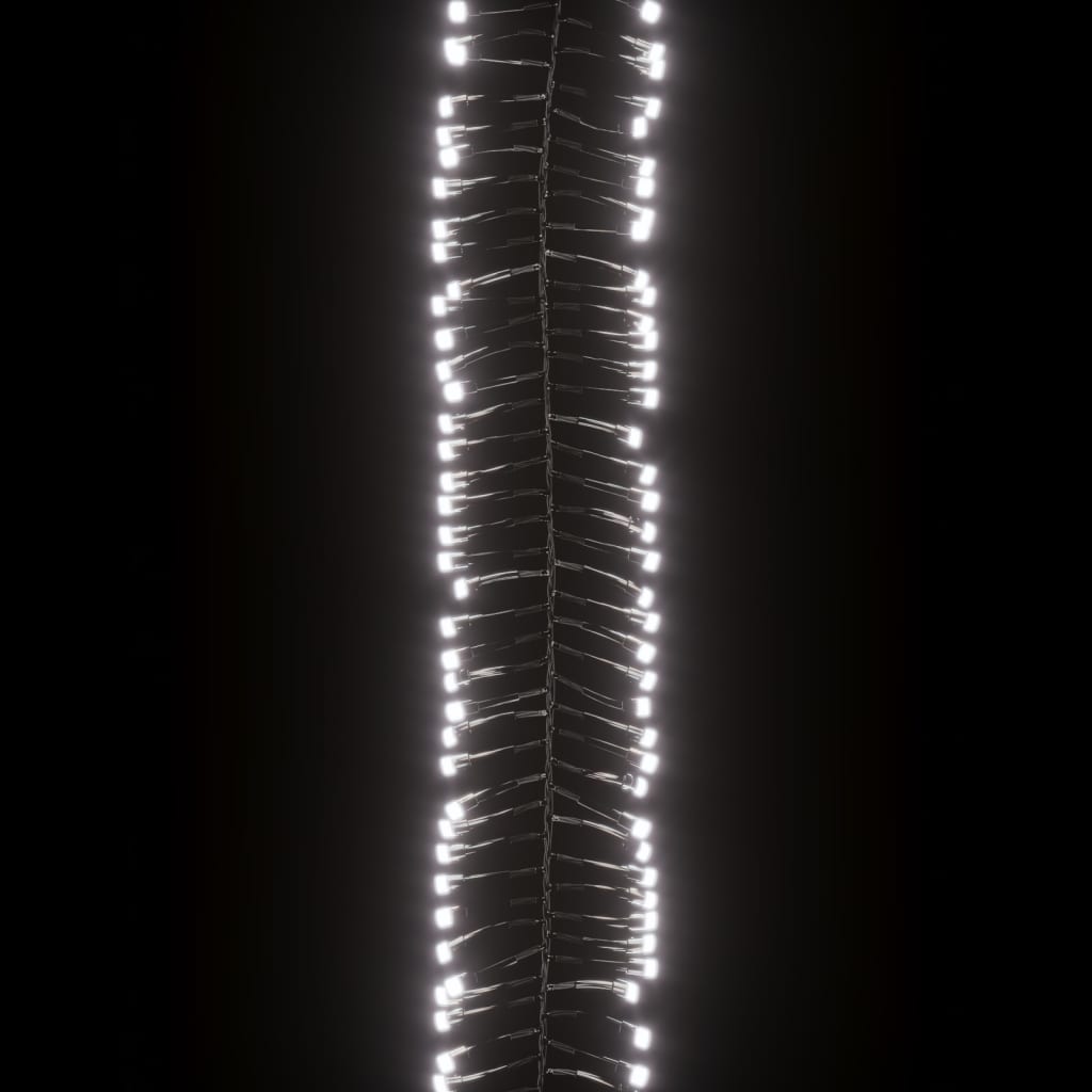 vidaXL Cordão de luzes agrupadas 1000 luzes LED 11 m PVC branco frio
