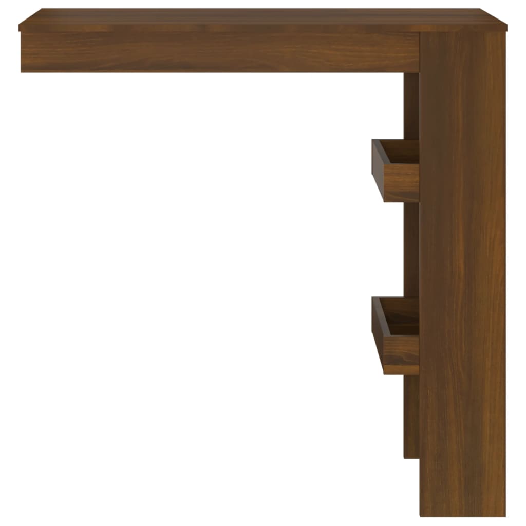 vidaXL Mesa bar parede 102x45x103,5cm derivados madeira carvalho cast.