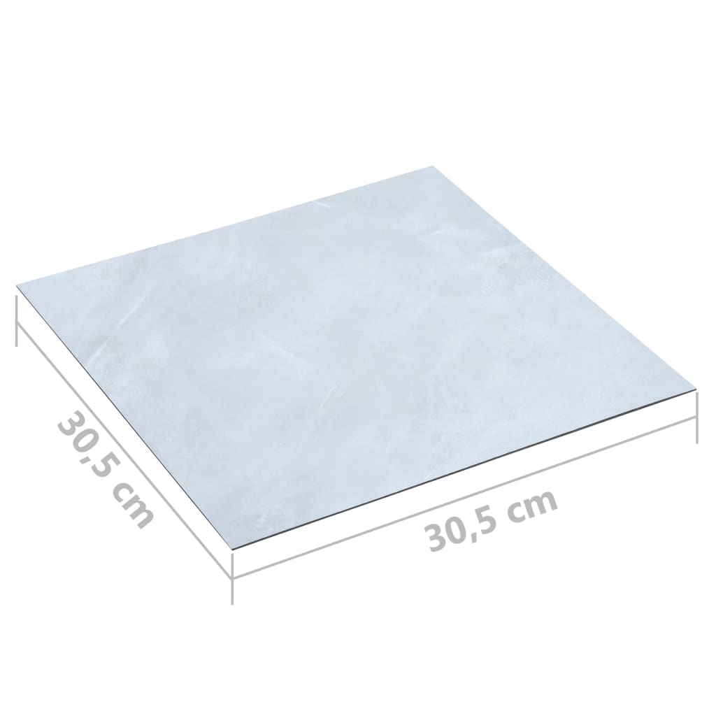 vidaXL Tábuas de soalho autoadesivas 5,11 m² PVC mármore branco