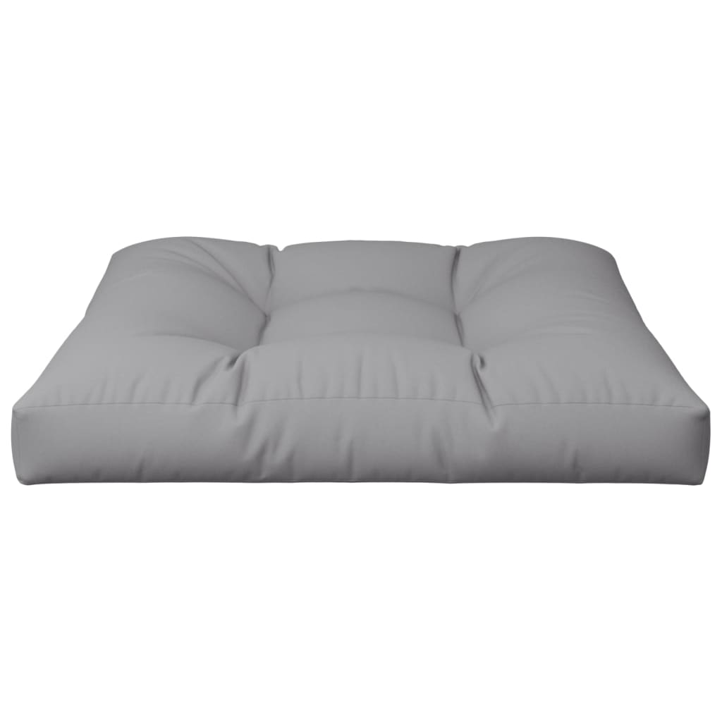 vidaXL Almofadão para sofá de paletes 80x80x12 cm tecido cinza