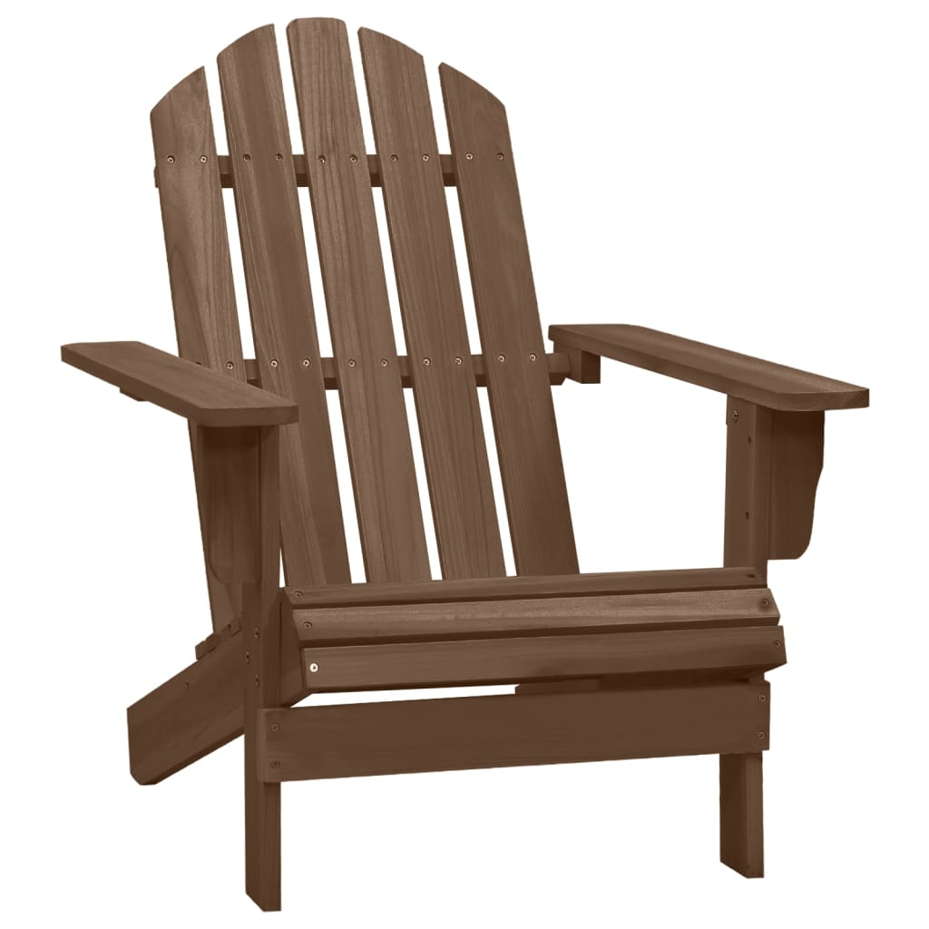 vidaXL Cadeira de jardim Adirondack com mesa madeira de abeto castanho