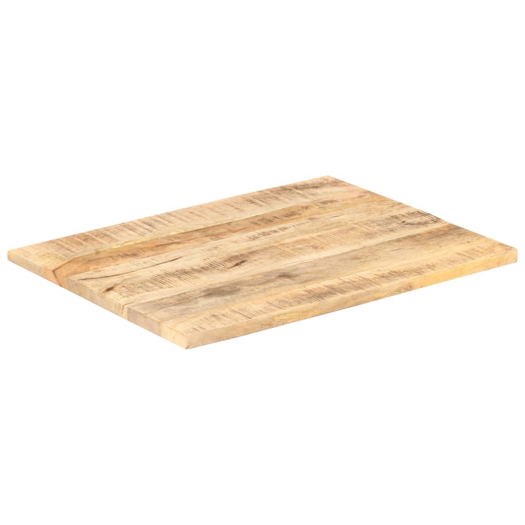 vidaXL Tampo de mesa madeira de mangueira maciça 25-27 mm 70x60 cm