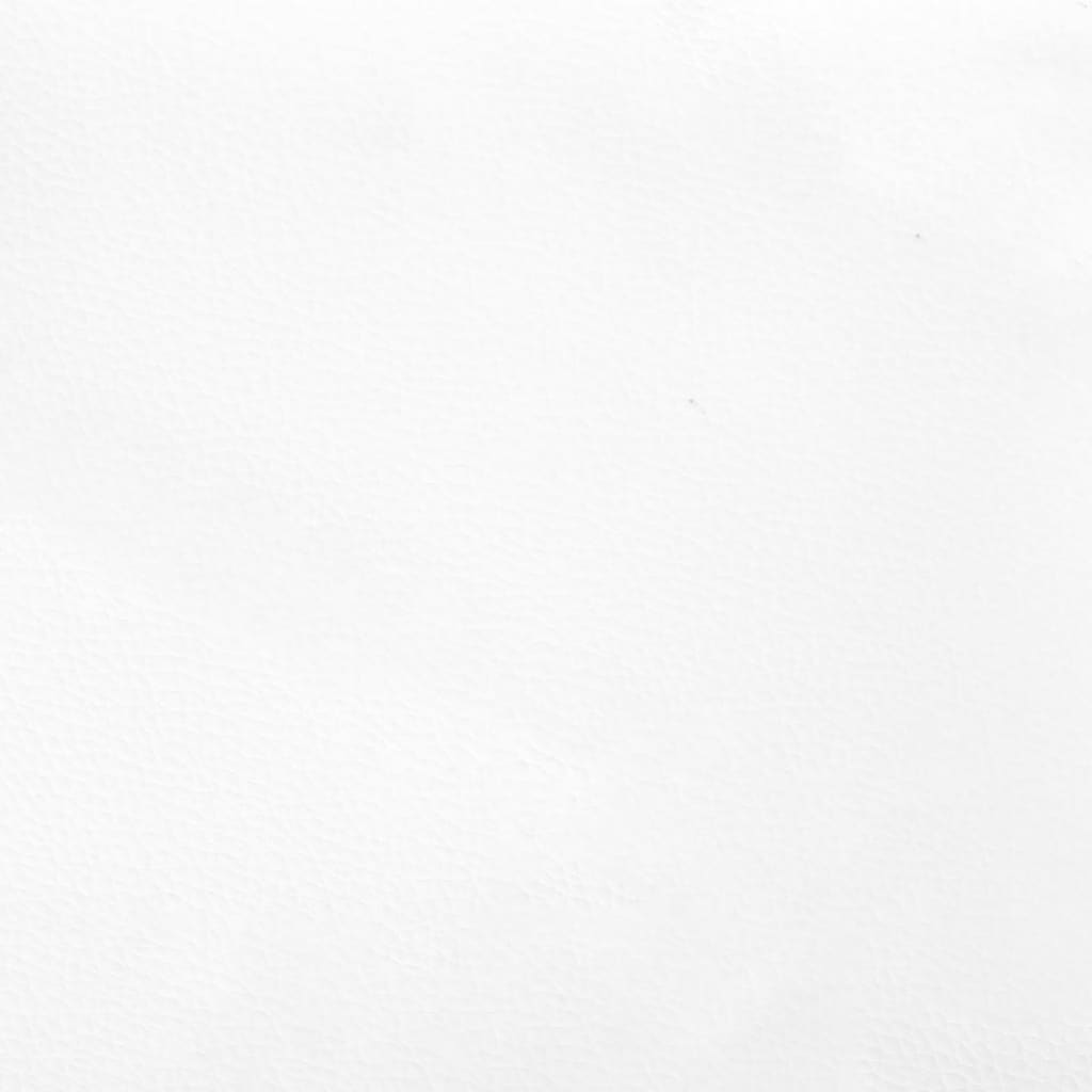 vidaXL Cabeceira cama c/ abas couro artificial 147x16x78/88 cm branco