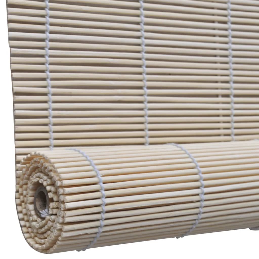 vidaXL Estores de rolo em bambu natural 2 pcs 120x160 cm