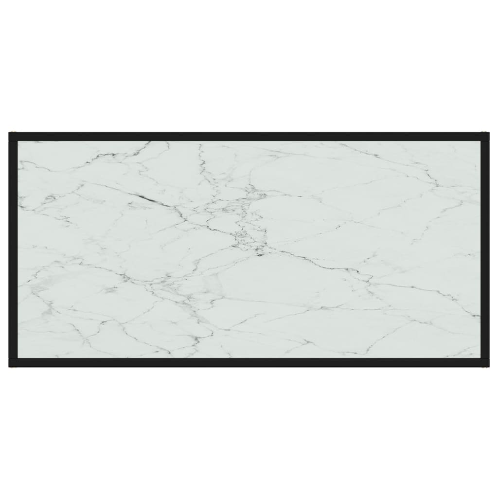 vidaXL Mesa de centro 100x50x35 cm vidro temperado branco