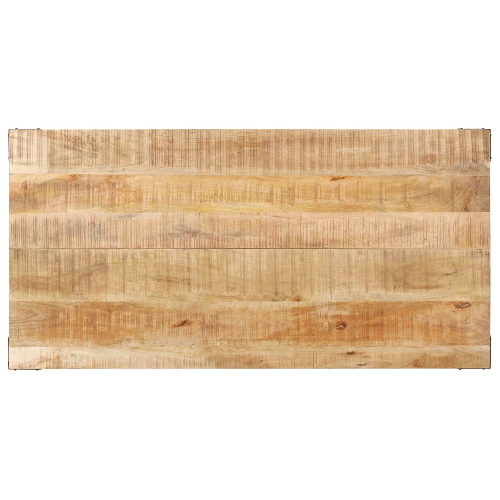 vidaXL Mesa de jantar 140x70x76 cm madeira de mangueira maciça áspera