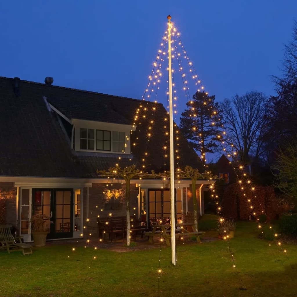 Ambiance Iluminação natalícia em forma de mastro 192 luzes LED 208 cm